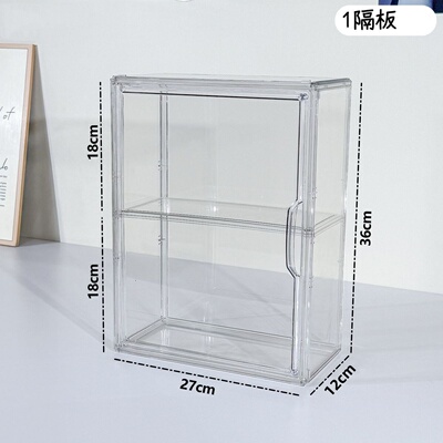 透明防尘柜wakuku公仔收纳盒展示收纳搪胶盲盒潮趣手办桌面收纳盒
