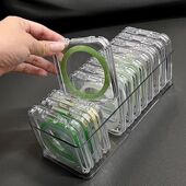 佛珠串珠收纳盒便携式 透明防尘保护壳水晶手链手串展示翡翠手镯子