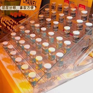 美容院水光收纳架精华展示架次抛安瓶玻璃摆台陈列架冻干粉展示盒