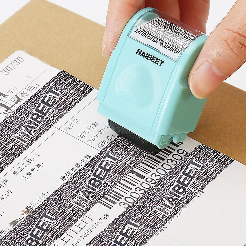 保密印章滚轮式乱码印章快递涂码笔面单地址隐私涂抹笔个人防泄密