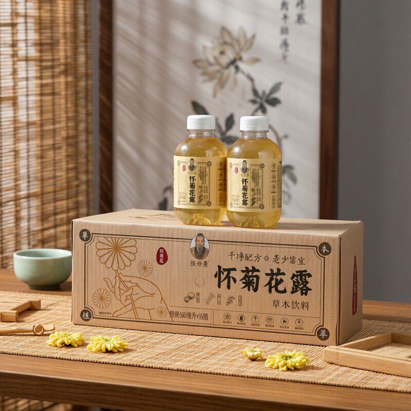 张仲景怀菊花露草本饮料瓶装500ml茶饮料