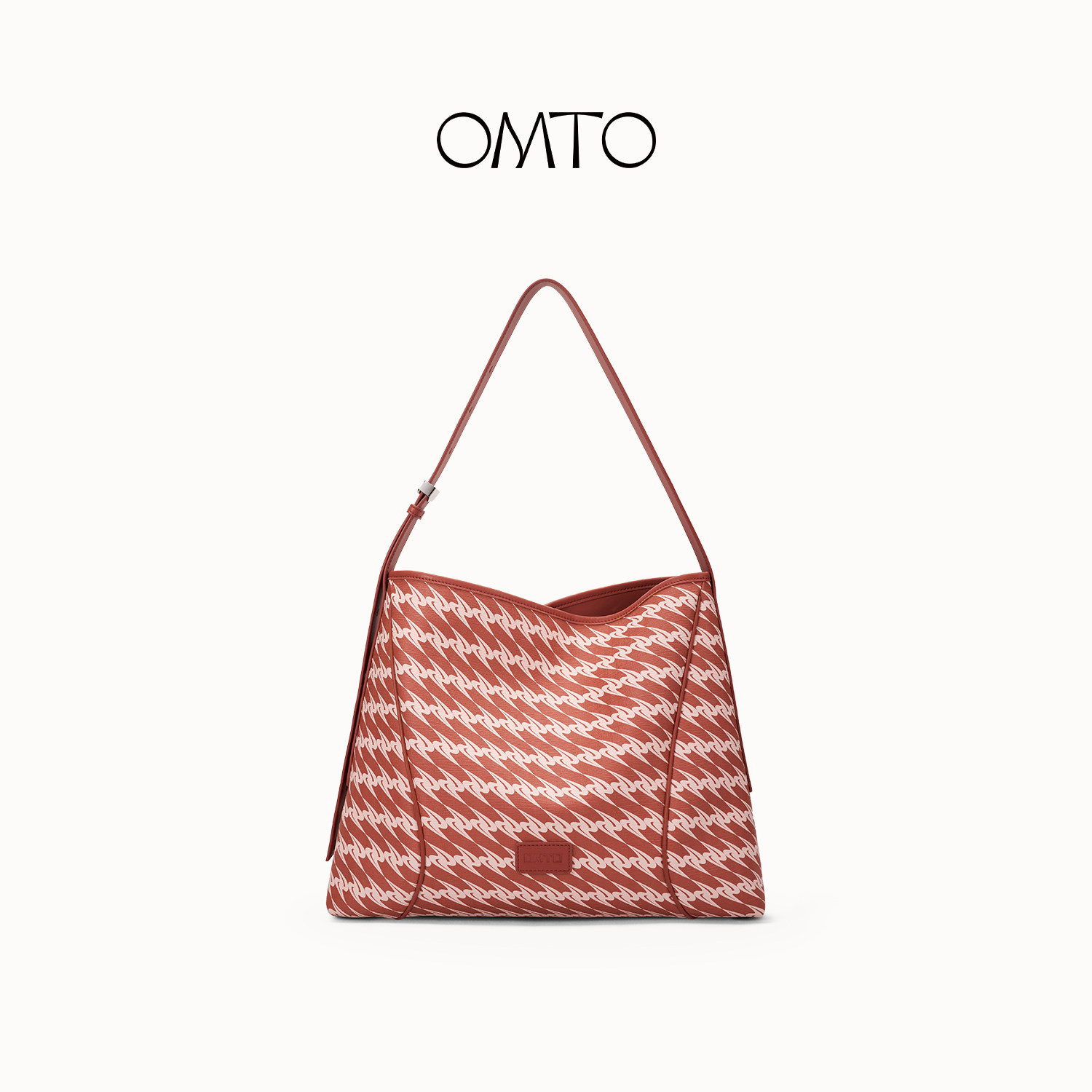 OMTO树莓红软hobo大容量包包										