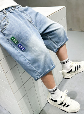 男童天丝中裤透气柔软儿童短裤夏