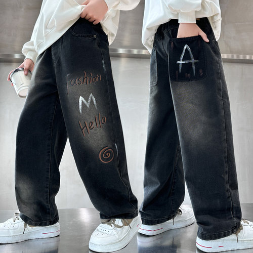 男童牛仔长裤春秋装帅气百搭款