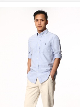 rtw衬衫男2024年春新款流行牛津纺长袖商务休闲纯棉上衣RTMC63673