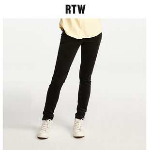 rtw裤子女2025年春秋时尚直筒裤女修身塑形平绒休闲百搭长裤63792