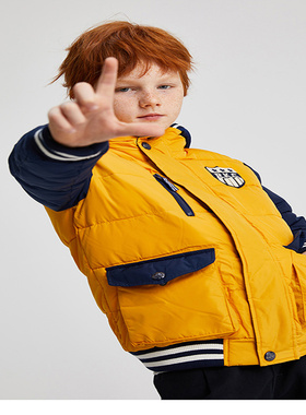 rtw男童棉衣冬加厚2025年反季棉袄立领可拆帽韩版学院潮63197