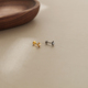 植入级医用钛合金穿刺推针锆石六芒星唇钉插入式 防过敏耳垂小耳钉