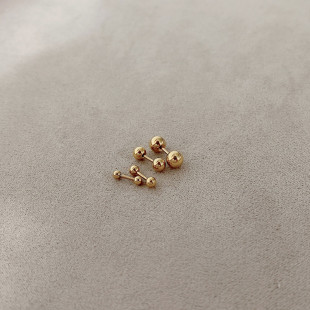 钛钢超短细针螺丝拧扣耳骨钉隐形双头小钢球耳蜗钉耳廓小豆豆耳钉