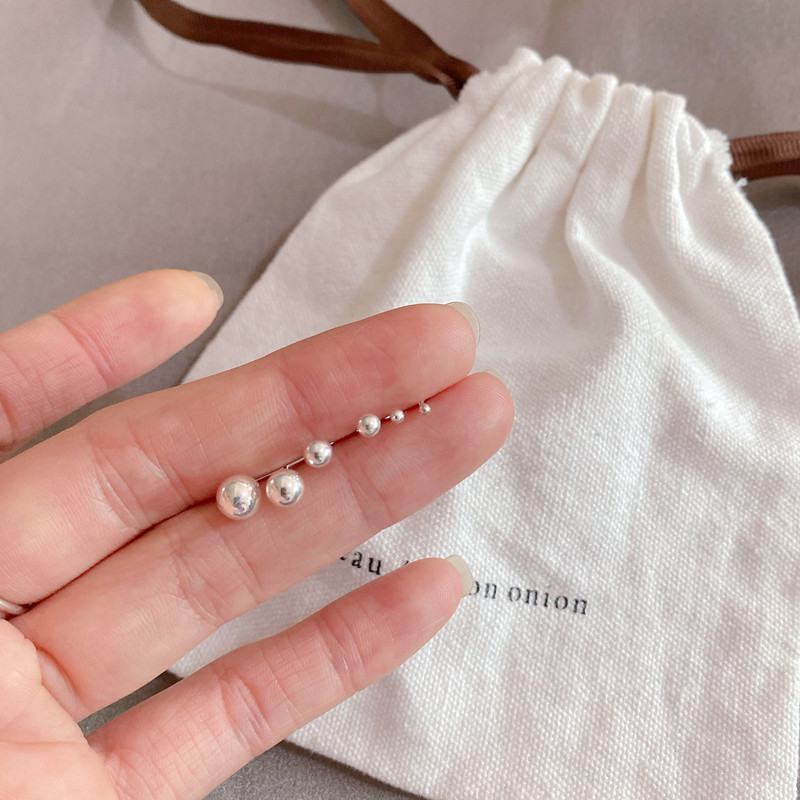 隐形养耳洞通体银针豆豆耳钉
