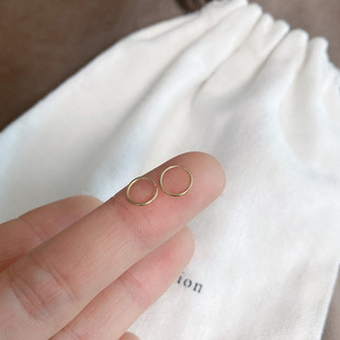 钛钢开口小耳圈侧掰开穿耳洞隐形穿刺耳骨圈极简中性耳环圈圈耳钉