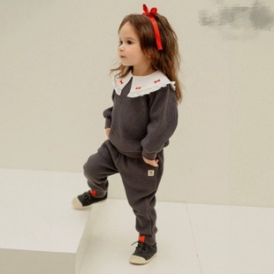 女童春秋款华夫格套装