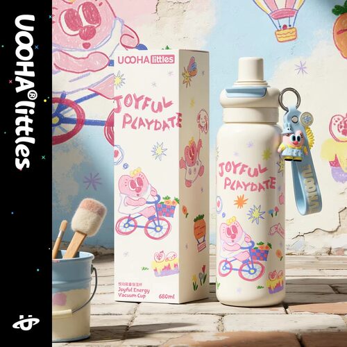 UOOHA悦动能量保温杯女生可爱双饮运动水杯高颜值茶水分离杯礼物
