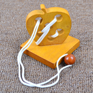 虫吃苹果穿线穿绳解套解环智力鲁班锁孔明锁成人儿童益智玩具