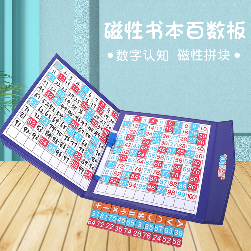 磁性百数板1-100蒙氏磁力加减法