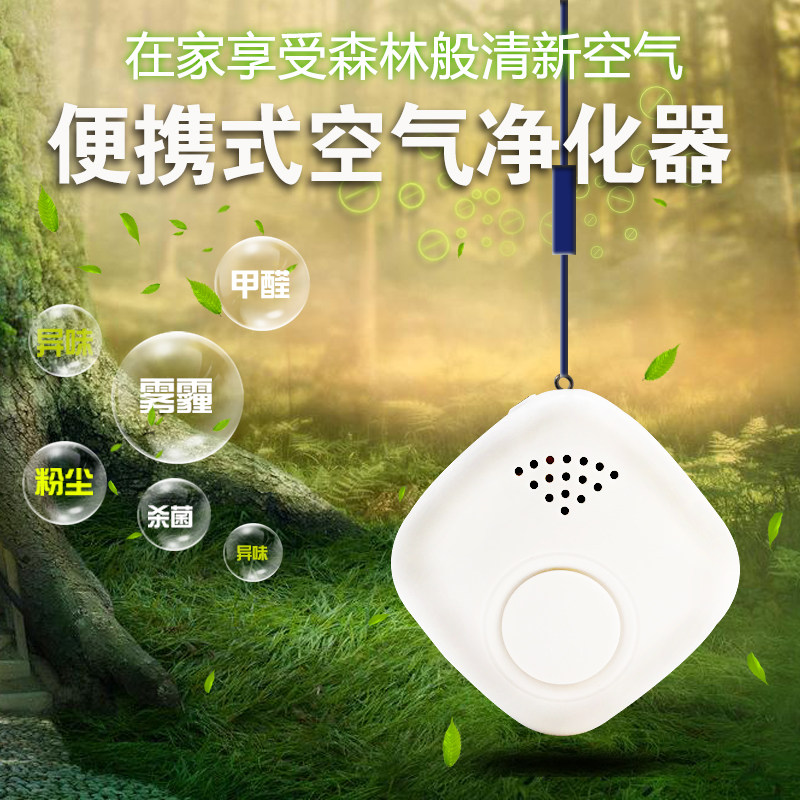 便携式负离子空气净化器家用负离子智能随身氧吧迷你除雾霾烟甲醛