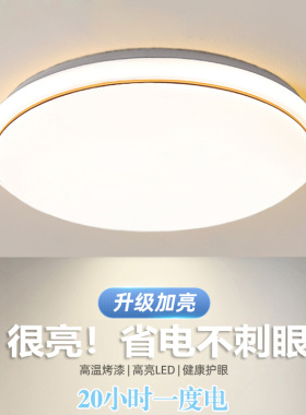 led吸顶灯简约现代大气主卧室灯圆形护眼客厅灯家用过道阳台灯具