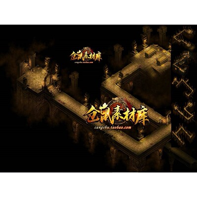 传奇地图素材 西郊神殿套图 独立地砖 完整封边带美术原画 DT300