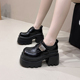 百搭小个子10cm增高2025春秋新款 英伦风增高配裙子时尚 厚底女短靴