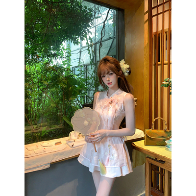 【瑞茜】花间蝶梦 夏季国风新中式复古连衣裙R6098H