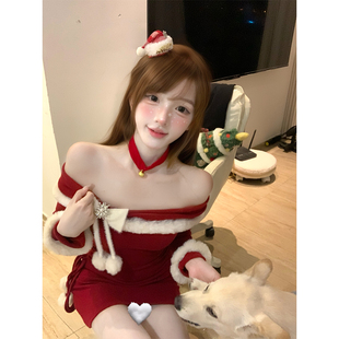 瑞茜 套装 节日限定 旦跨年氛围感时尚 连衣裙R66391H 圣诞元