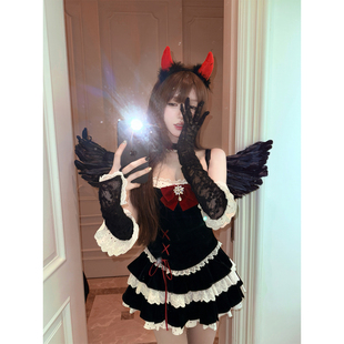 节日限定纯欲风性感吊带背心半裙R7100 爽恶魔 瑞茜