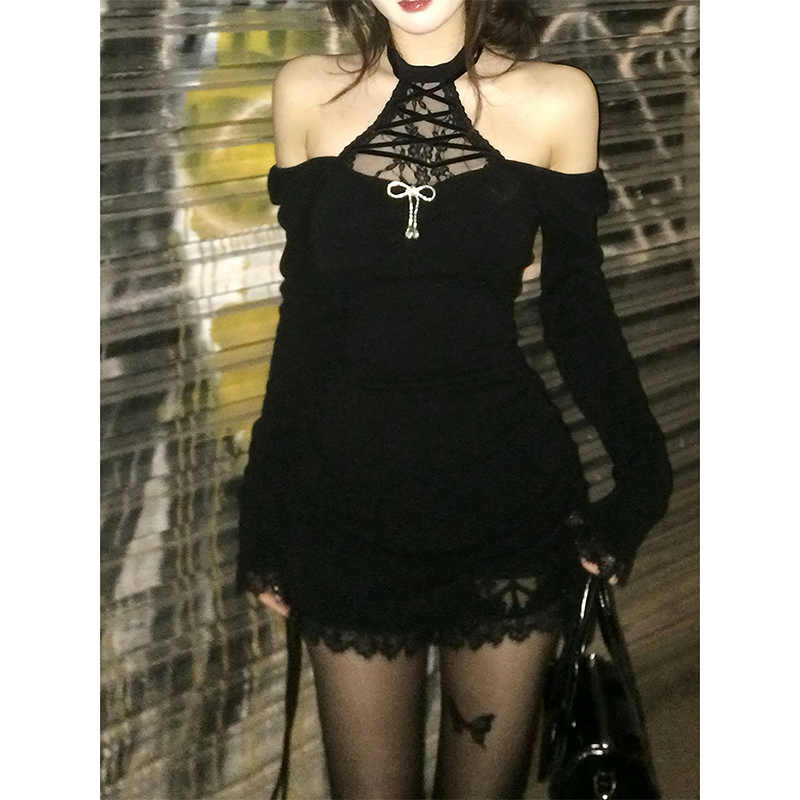 秋冬纯欲风小众设计连衣裙