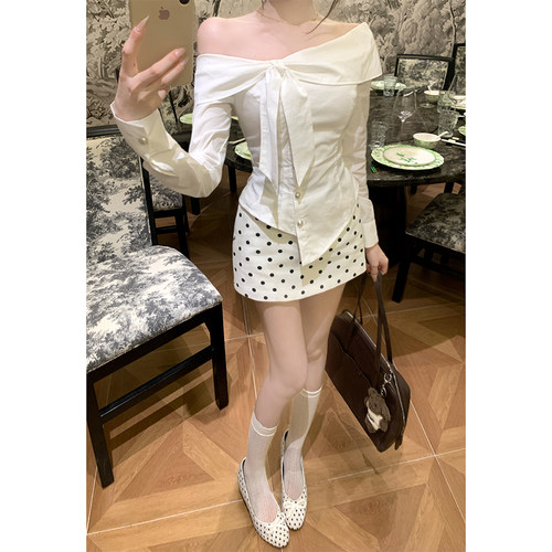 【瑞茜】 韩系美女 早秋韩版纯欲风小众设计上衣裙子 R66918H