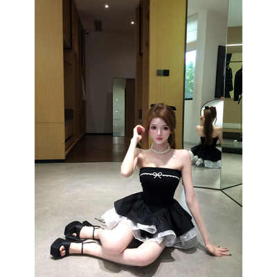 【瑞茜】午夜茶会 夏季纯欲千金风法式设计连衣裙 R66632-2H