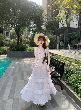 【瑞茜】赴约山海2.0 温柔风法式设计显瘦上衣长裙R8230-1Y