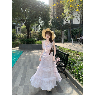 【瑞茜】赴约山海2.0 温柔风法式设计显瘦上衣长裙R8230-1Y