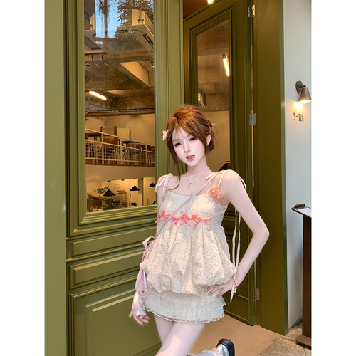 【瑞茜】软萌啵啵 甜美公主风中式服装上衣半裙 R66581-1H