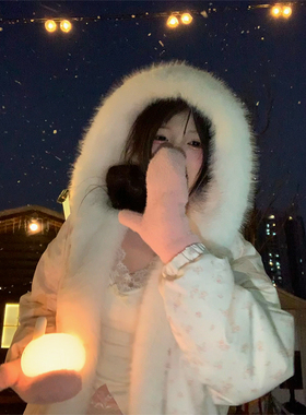 【瑞茜】冬日恋歌 秋冬小众设计甜美可爱保暖毛毛外套R3283W