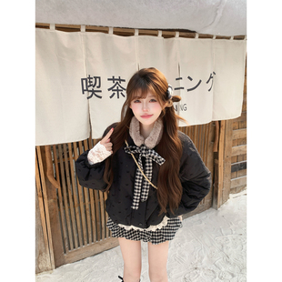 【瑞茜】 挚爱之格 冬季百搭显瘦设计感外套半裙R66362-1H