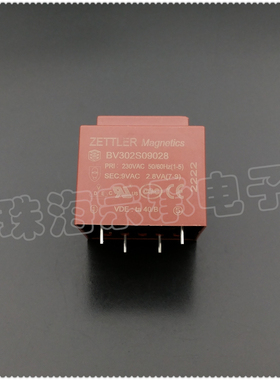 德国ZETTLER赛特勒 BV302S09028 230V转9V 电源变压器