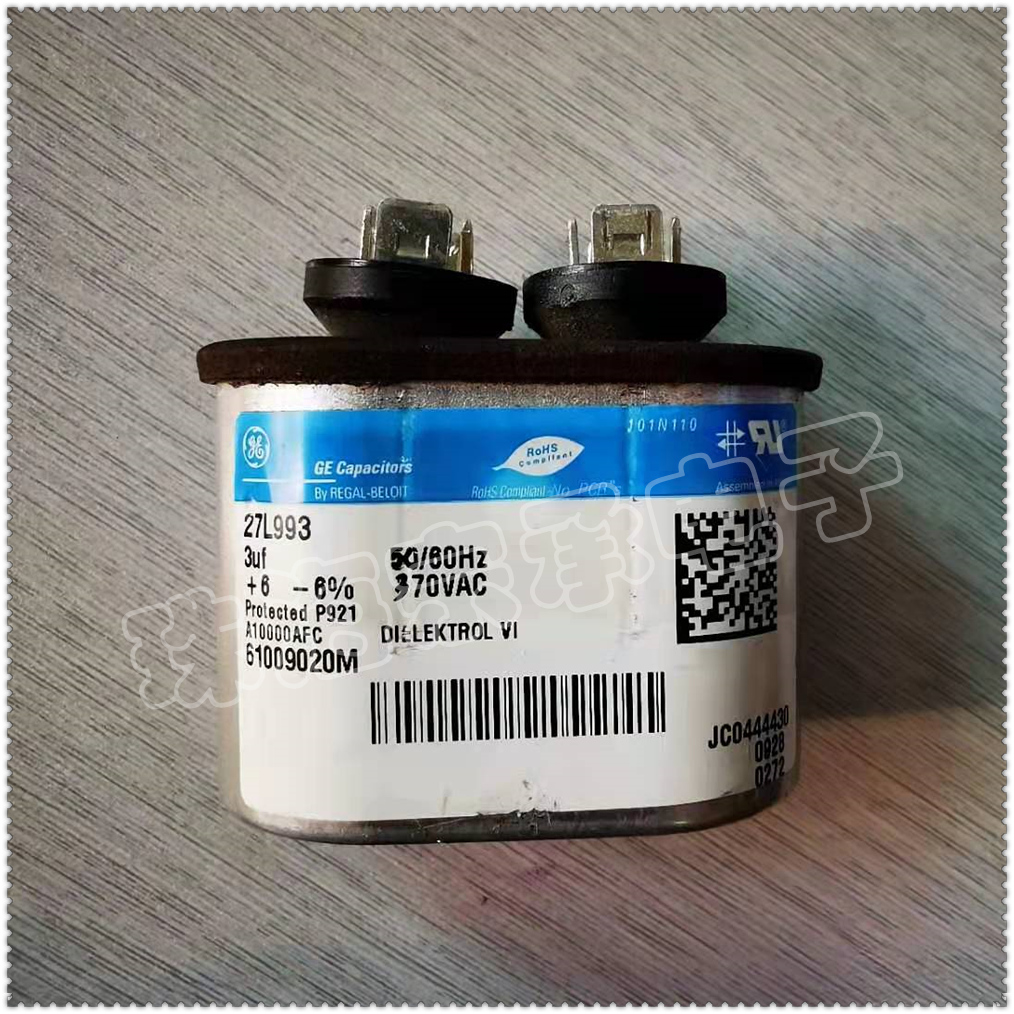 进口墨西哥 3uF 370VAC genteq通用 27L993 启动电容