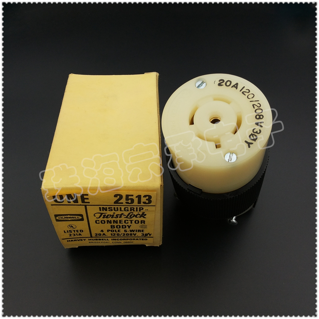 120/208VAC20A电源插头HUBBELL