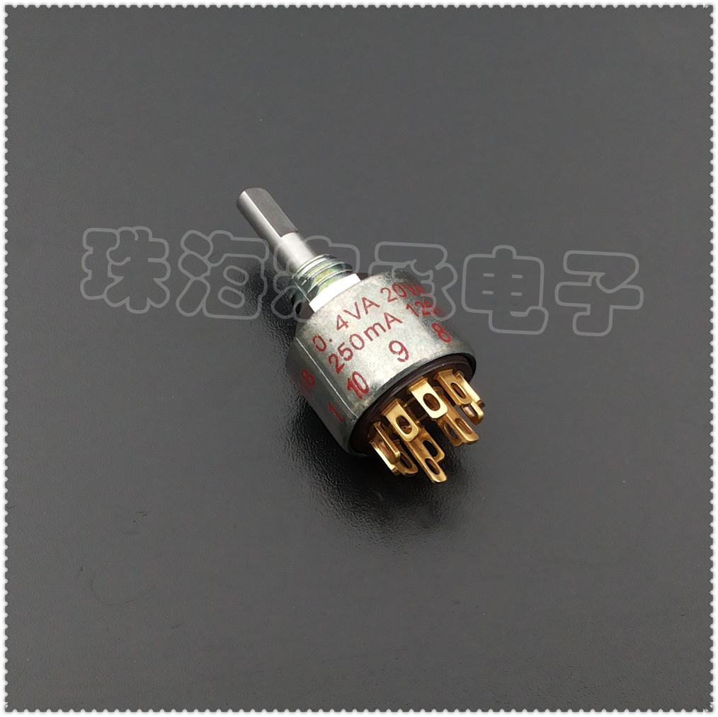 进口美国 C&K 2刀3档 镀金脚波段旋转开关 CK