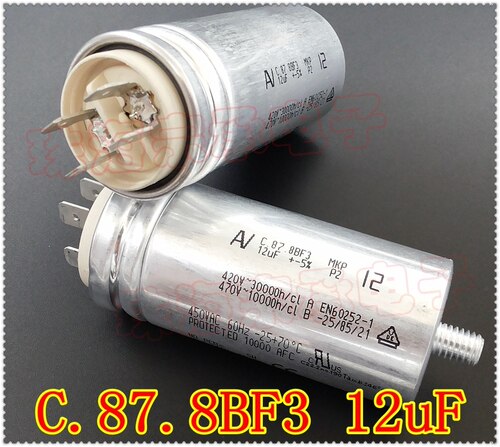 进口保加利亚 AV  C.87.8BF3 MKP 12uF 风机电机启动运行电容器 - 封面