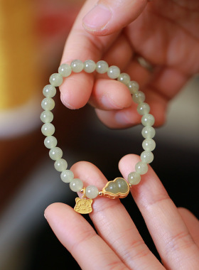 葫芦饰品6mm和田玉本命年老虎款