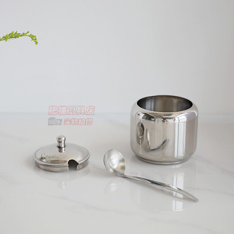 不锈钢厨房勺子咖啡加奶瑕疵盐罐