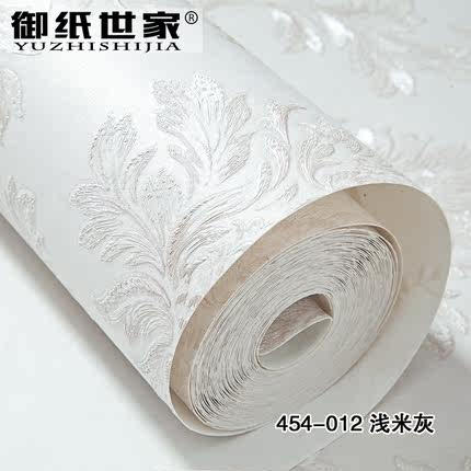 欧式无纺布墙纸 卧室温馨奢华大马士革3d浮雕客厅电视背景墙壁纸