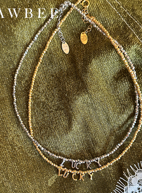 幸运字母项链小众设计气质锁骨链