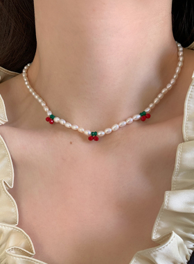 天然珍珠女手工串珠项链