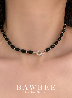 黑玛瑙珠珠链女新中式项链