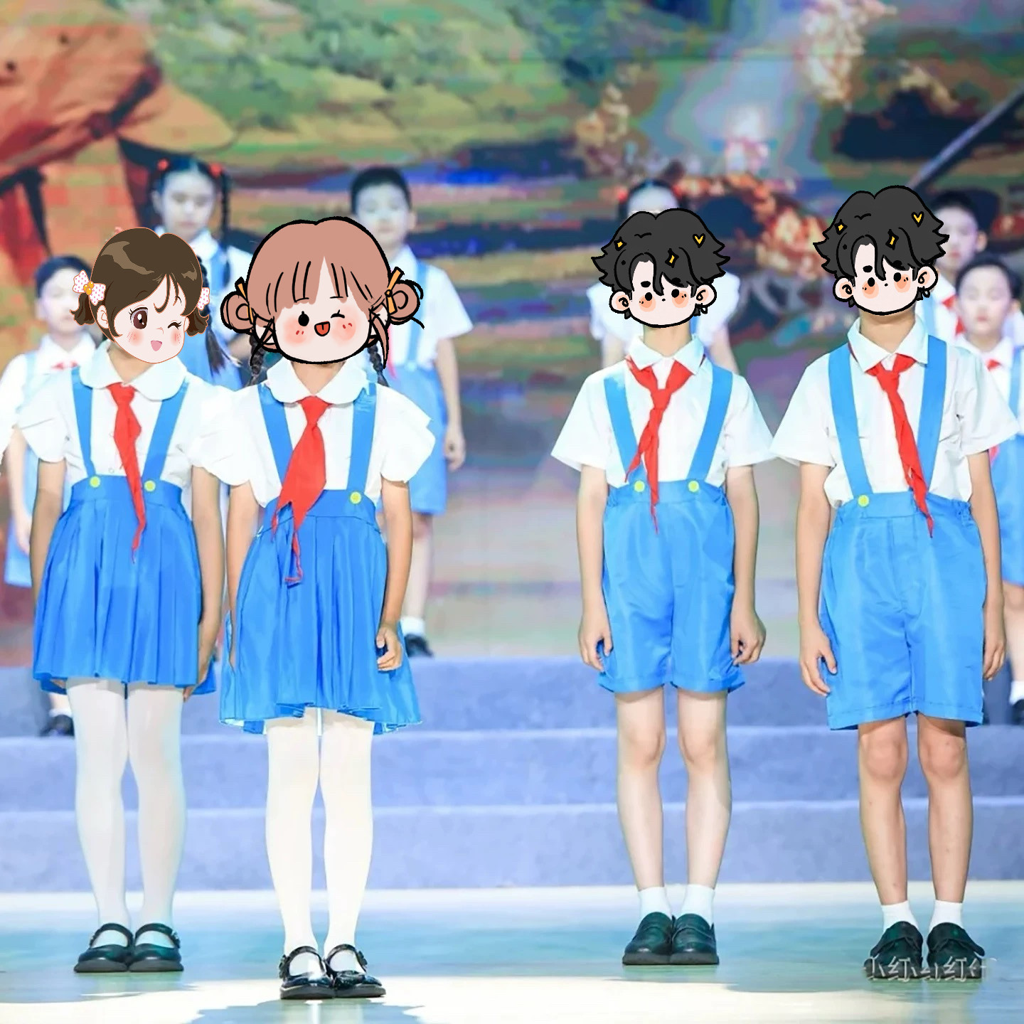 六一儿童演出服红领巾飘扬合唱服毕业班服小学生诗歌朗诵合唱服装