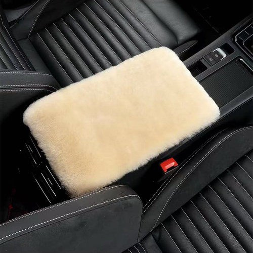汽车扶手垫纯羊毛冬季保暖保护套