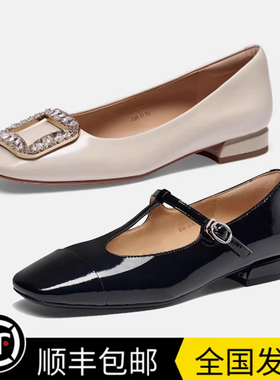 商场同款2024秋新款方钻芭蕾风平底女单鞋TA54313-14 TA43117-52