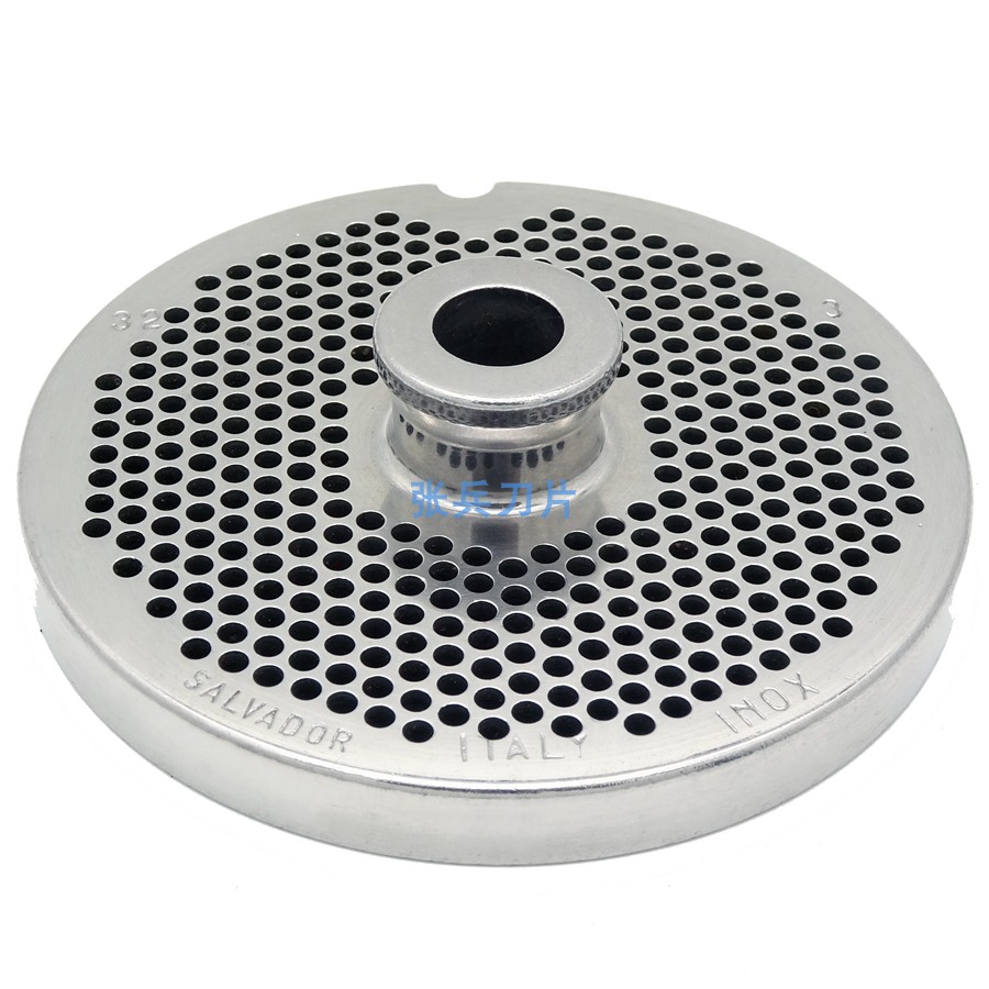 带嘴单面用32#不锈钢绞肉机刀片出肉板孔板篦子圆吉盘 张兵刀片