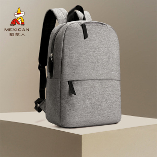 稻草人双肩包男背包大容量学生户外旅行运动电脑包通勤休闲书包